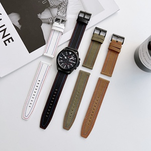 FORWELLENY <span class=keywords><strong>Correas</strong></span> de Reloj de Cuero de Liberación Rápida de 22 mm y 20 mm para Samsung Active <span class=keywords><strong>2</strong></span> 3/Galaxy <span class=keywords><strong>Watch</strong></span> 3 4, <span class=keywords><strong>Correas</strong></span> de Reloj Premium para Hombre - Product Image 2