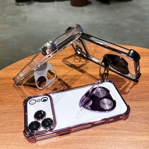High quality Clear Rotating ring holder Mobile phone case for iPhone 17 air 16 15 14 pro max Shockproof Air Cushion <b>cover</b> back - Product Image 4