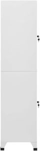 Armario Metálico con 2 Compartimentos con Cerradura, 38x45x180 cm, Almacenamiento Seguro para Gimnasio, Oficina, Vestuarios, Barra para Colgar, Porta Etiquetas - Product Image 5