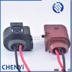 2ピン自動防水センサーリアブレーキキャリパーモーターハーネスコネクタプラグ1J0973722A B6 B7 CC A4 Q3 Q5用 - Product Image 6