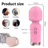 Vibrador AV de 10 Frecuencias, Masajeador Tipo Varita Rosa, Carga USB, Masajeador de Punto G, Productos Sexuales Femeninos