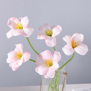 Nuovi arrivi di alta qualità PU tulipani artificiali senza foglie fiori artificiali alla rinfusa per decorazioni per la casa decorazione di nozze - Product Image 3