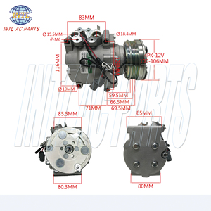 Compresor de CA TRS090 4PK 106MM para HONDA CIVIC V Coupe (<span class=keywords><strong>EJ</strong></span>) (1993-1996) OEM 38810P07024 CO 10066RY - Product Image 3