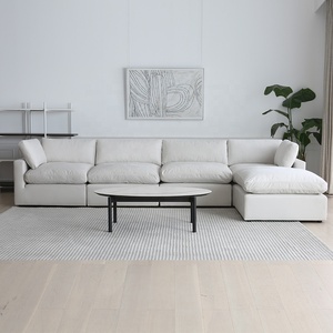Sofá modular de 5 plazas <span class=keywords><strong>esquina</strong></span> en forma de L gris blanco azul marino hecho a medida fábrica productor - Product Image 2