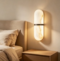 Applique murale moderne en marbre avec éclairage LED à intensité variable pour hôtel, chambre, salon, couloir