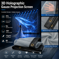 Écran de projection holographique à haute transparence, écran en maille transparente pour solutions de projection 3D flottante