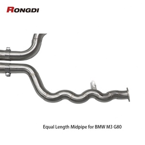 Tuyau d'échappement intermédiaire de 76 mm pour BMW M3 M4 G80 G82 3.0T S58, accessoires en acier inoxydable avec tuyaux intermédiaires de longueur égale - Product Image 3