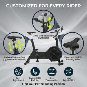Bicicleta Ergométrica de Resistencia al Aire para Fisicoculturismo, Ciclo Estacionario para Entrenamiento en Interiores, Equipo de Gimnasio para el Hogar y Entrenamiento Comercial - Product Image 2