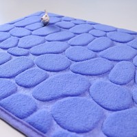 Bestseller Badezimmermatte aus Polyester Steinoptik Teppich zum Großhandelspreis Grauer Rutschfester Teppich Wasserabsorbierend Leicht zu Reinigen