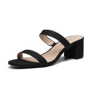 Décolleté <span class=keywords><strong>con</strong></span> <span class=keywords><strong>tacco</strong></span> grosso a due cinturini Open Toe Low Block per <span class=keywords><strong>donna</strong></span> - Product Image 3