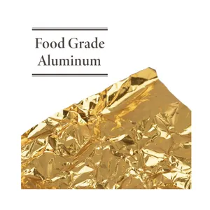 Food Grade Goud Aluminiumfolie Food Grade Goud Kleur Chocolade Snoep Voedselverpakking Papier Gelamineerd Aluminiumfolie