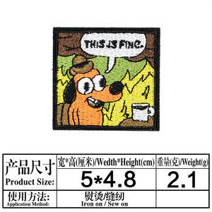 新设计女孩补丁刺绣铁可爱黑色女性女孩补丁服装 - Product Image 5