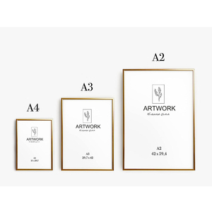 Cadres d'affiches personnalisés modernes Cadre d'affiches murales en aluminium Vente en gros Cadre photo doré <span class=keywords><strong>50x70</strong></span> avec <span class=keywords><strong>verre</strong></span> - Product Image 2