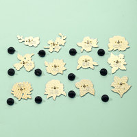 Lot de 12 épingles de revers florales en métal, en alliage de zinc, émail souple et dur, impression UV, broches Floraw pour vêtements et sacs à dos