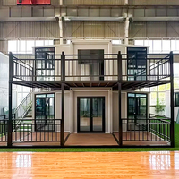 Maison conteneur extensible à 2 étages, maisons préfabriquées miniatures, casas prefabricadas, maison préfabriquée pliable, maison modulaire portable