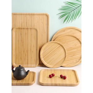 Bandeja de Servir de Bambú, Color Natural, Plato Tallado, Multifuncional, Uso en Restaurantes, Calidad Comercial - Product Image 5