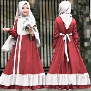 Venta al por mayor ODM: Túnica Larga Musulmana Islámica para Mujer, Hiyab, Burka, Maxi, Abaya Transpirable para Niñas Pequeñas - Product Image 1