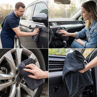 Toallas de Microfibra Tejidas para Lavado de Autos, Resistentes al Desgaste, Duraderas, No se Deforman, Súper Absorbentes y de Secado Rápido