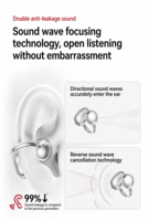 Nouveau design Écouteurs sans fil 2-en-1 à clipser ouvert et semi-intra-auriculaires avec traduction IA, écouteurs de sport Bluetooth