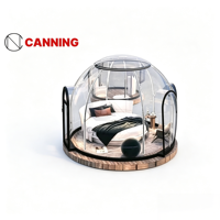 Offre à Durée Limitée : Maison Dôme Moderne en Polycarbonate et Aluminium, Conteneur Préfabriqué Transparent, Salle de Bain Extérieure pour Location, Garantie 3 Ans