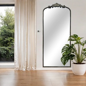 Gương trang điểm toàn thân kiểu Pháp thủ công hiện đại với khung sắt mạ vàng, trang trí sàn nhà/tường nhà, dùng cho phòng tắm/gia đình - Product Image 2