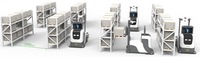 Robot Forklift Otomatis HULKMAN 1,5 Ton Tinggi Angkat Laser Agv LDB1500C Stacker Elektrik Kendaraan Berpemandu Otomatis Forklift