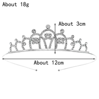 Couronnes de princesse en alliage en gros, diadèmes pour enfants ornés de strass, bandeaux de mariage et de bal en cristal pour filles