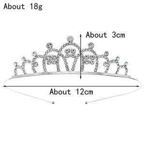 تيجان أميرات من السبائك المعدنية بالجملة مرصعة بالأحجار الكريمة للأطفال، تيجان كريستالية للفتيات لحفلات الزفاف والمناسبات - Product Image 6