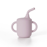 2024 vente chaude bébé tasse en Silicone de qualité alimentaire avec poignées bec de bec de canard vaisselle à boire directe tasse d'eau pour les enfants