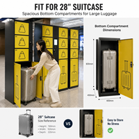 Casier de rangement intelligent pour bagages avec code QR, armoire de location automatisée intelligente pour les espaces publics et les gares ferroviaires