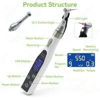 Equipo Dental, Motor Endodóntico Inalámbrico LED de Plástico con Contra Ángulo 16:1, Motor Eléctrico para Endodoncia, Motor Eléctrico para Conductos Radiculares