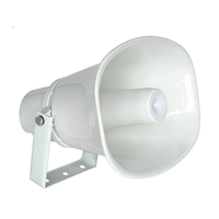 Haut-parleur à cornet en plastique ABS étanche à large plage de fréquences 25W 8 pouces pour usage extérieur, marin et parcs scolaires, blanc, garantie 1 an