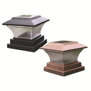 5 6inch Outdoor Solar LED Post Cap Lights IP44 Waterproof Pastoral Style Monocrystalline Solar Panel Garden Lighting for Pathway - Product Image 5