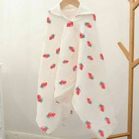 Peignoir de bain pour bébé en coton pur à quatre couches, écologique, à capuche, motif dessin animé, poncho portable, serviette de bain en guimauve