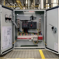 Armoire de distribution d'alimentation double ATS, boîtier de commande, coffret de disjoncteurs 630A 380V, basse tension industrielle IP20 avec serrure à clé