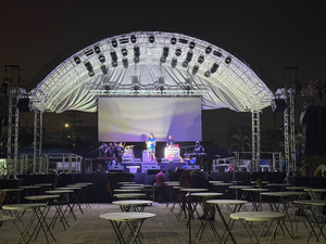 Aluminum Alloy Roof Truss System Aluminum Roof Truss with Stage Bolt Stage Lighting Truss for Concert Mobile Concert Stage - Product Image 5