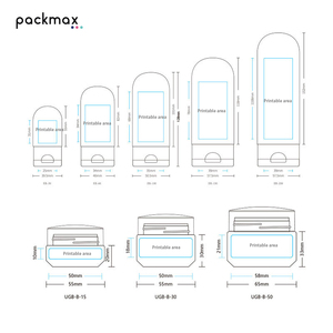 ขวดพลาสติกแบบเติมได้ PET 15 กรัม/30 กรัม/50 กรัม - สำหรับครีมทาตา ครีมทาหน้า อายแชโดว์ - บรรจุภัณฑ์เครื่องสำอาง - Product Image 4