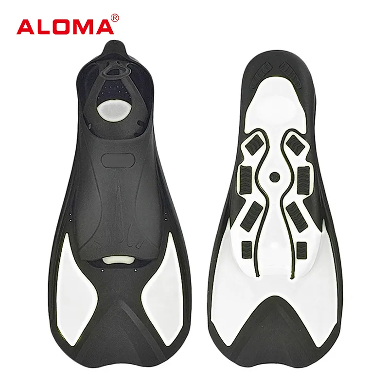 ALOMA Personalizado footpockets Silicone Snorkel Natação borracha flipper Surfboard short swim Treinamento barbatanas para adultos