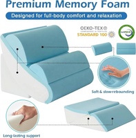 Oreiller compensé en mousse à mémoire de forme de qualité supérieure, réglable, pour soutien du dos, soulagement de la douleur, utilisation sur canapé, tête de lit, lit, lecture, portable