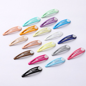 Barrette à cheveux goutte d'eau colorée 5 cm en résine plastique, pour femme, usage quotidien - Product Image 2