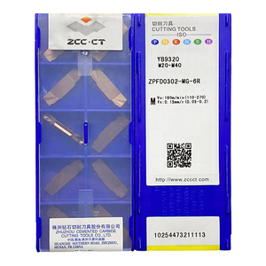 Insertos de Carburo ZCC CT ZPFD ZPFD0302-MG-6R YB9320, Herramienta de Torneado CNC, Cortador de <span class=keywords><strong>Torno</strong></span>, Herramientas de Corte de Doble Extremo, <span class=keywords><strong>Cuchilla</strong></span> CNC - Product Image 1