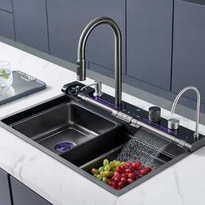 Évier de cuisine intelligent multifonction numérique en acier inoxydable <span class=keywords><strong>SUS</strong></span> 304 avec cascade pour TikTok - Product Image 3