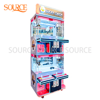 SOURE Machine de jeu d'arcade à grue à pinces premium pour 4 joueurs, à monnayeur, type maison de poupées, adaptée aux centres commerciaux