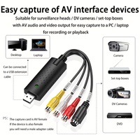 Adaptor Usb ke Cvbs Easycap Usb 2.0 adaptor kartu penangkap Audio Video