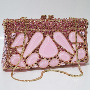 <span class=keywords><strong>Pochette</strong></span> de Soirée de Luxe pour <span class=keywords><strong>Femme</strong></span>, Petite, Ornée de Strass et Cristaux, Sac de Mariage Nuptial <span class=keywords><strong>avec</strong></span> Chaînes, Style Classique et Tendance - Product Image 2