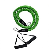 Tube de Résistance Élastique Multifonctionnel en Nylon de 1,5 Mètre de Long, 20 Livres, pour Musculation, avec Crochets et Poignées Supplémentaires