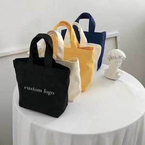 Wholesale new custom logo printed <b>canvas</b> reusable shopping bag <b>canvas</b> <b>handbag</b> - Product Image 1