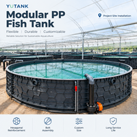 Panneau RAS rond alvéolé pour bassin à poissons, réservoir modulaire d'aquaculture à assemblage facile pour l'élevage de poissons, idéal pour l'élevage de Tilapia