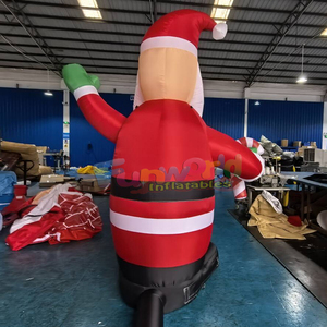 Publicidad hinchable large inflatable santa claus with candy cane decoration for outdoor holiday displays - Product Image 6