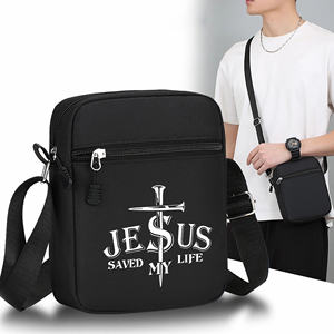 Sac à main vintage imprimé Jésus prière chrétienne bénédiction sac à bandoulière pour voyage adolescents support pour téléphone sacs de rangement cadeau - Product Image 2